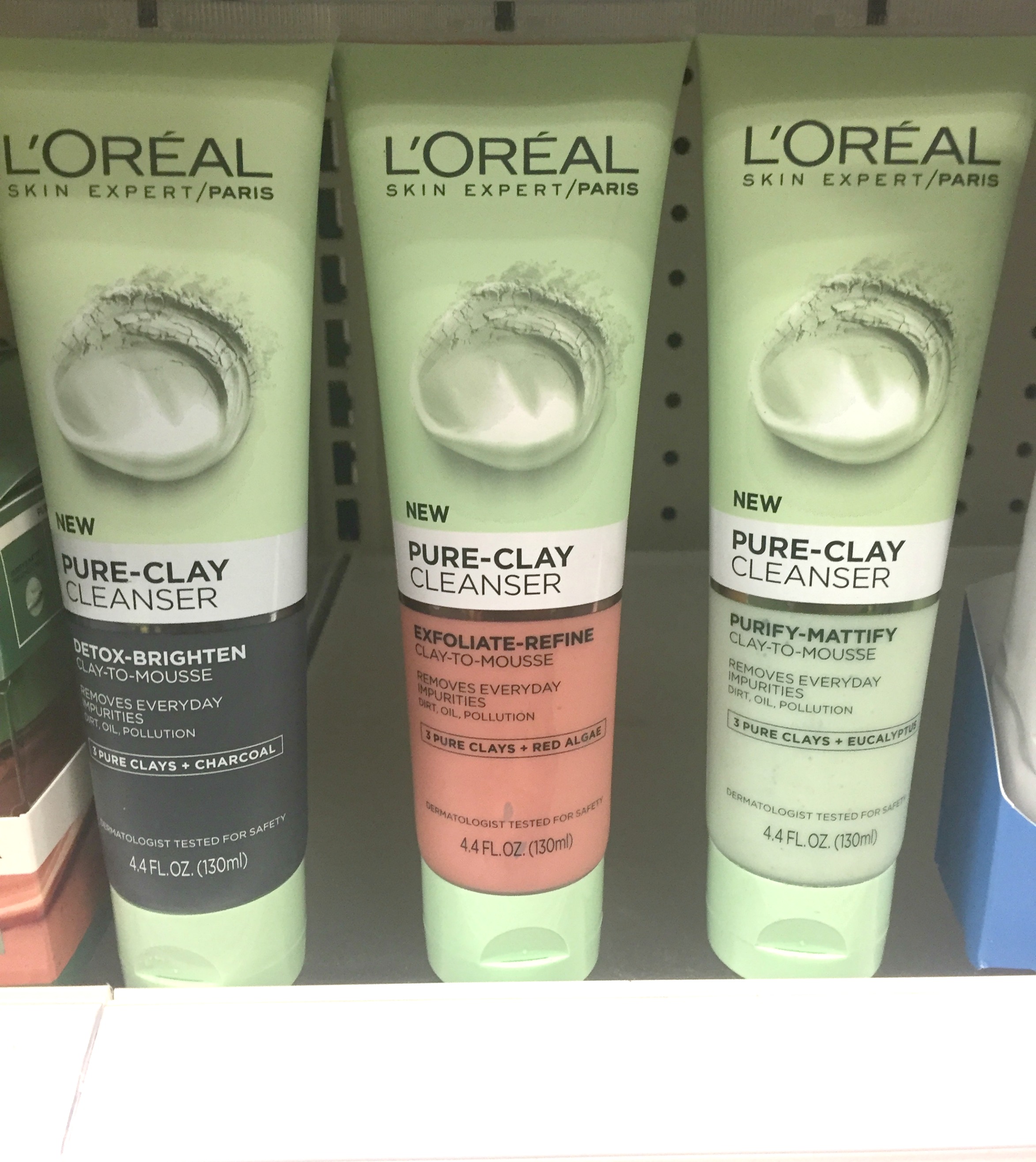 Drugstore Beauty Haul L'Oreal Pure Clay Cleansers